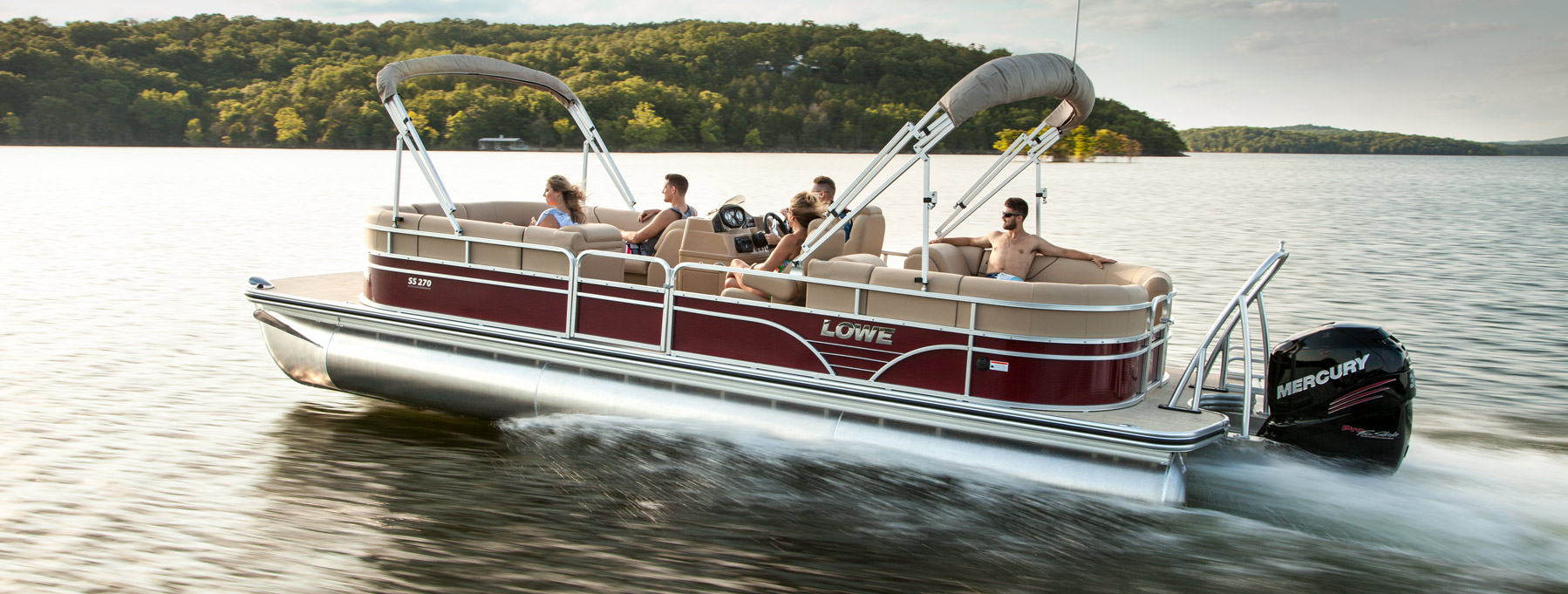 27 Lowe Pantoon Boat - YoloBoatRentals.com